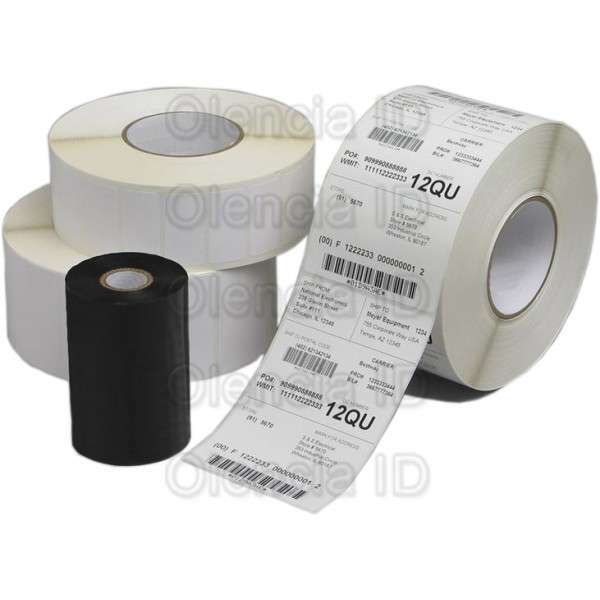 Rouleaux bobine 500 étiquettes pour imprimante thermique directe  50.8x25.4mm - Cablematic